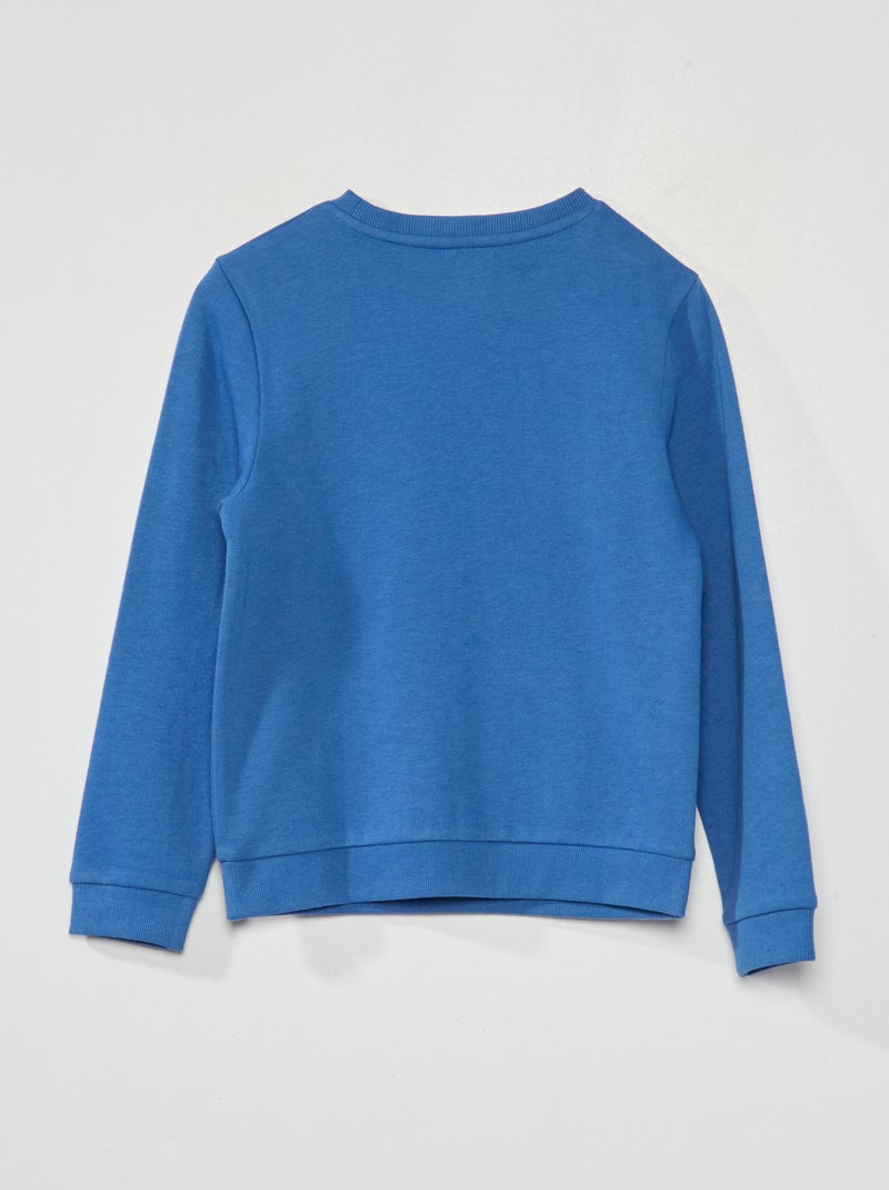 Sweatshirt em moletão Azul - Kiabi
