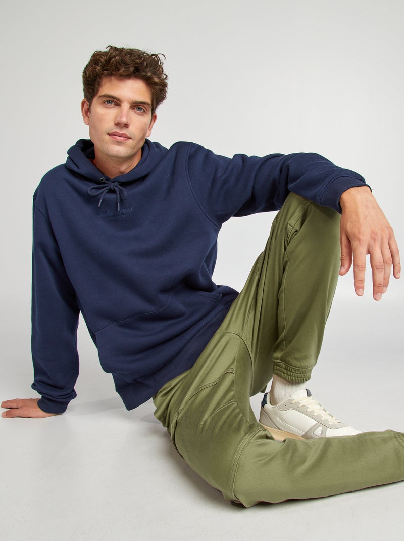 Sweatshirt em moletão AZUL - Kiabi