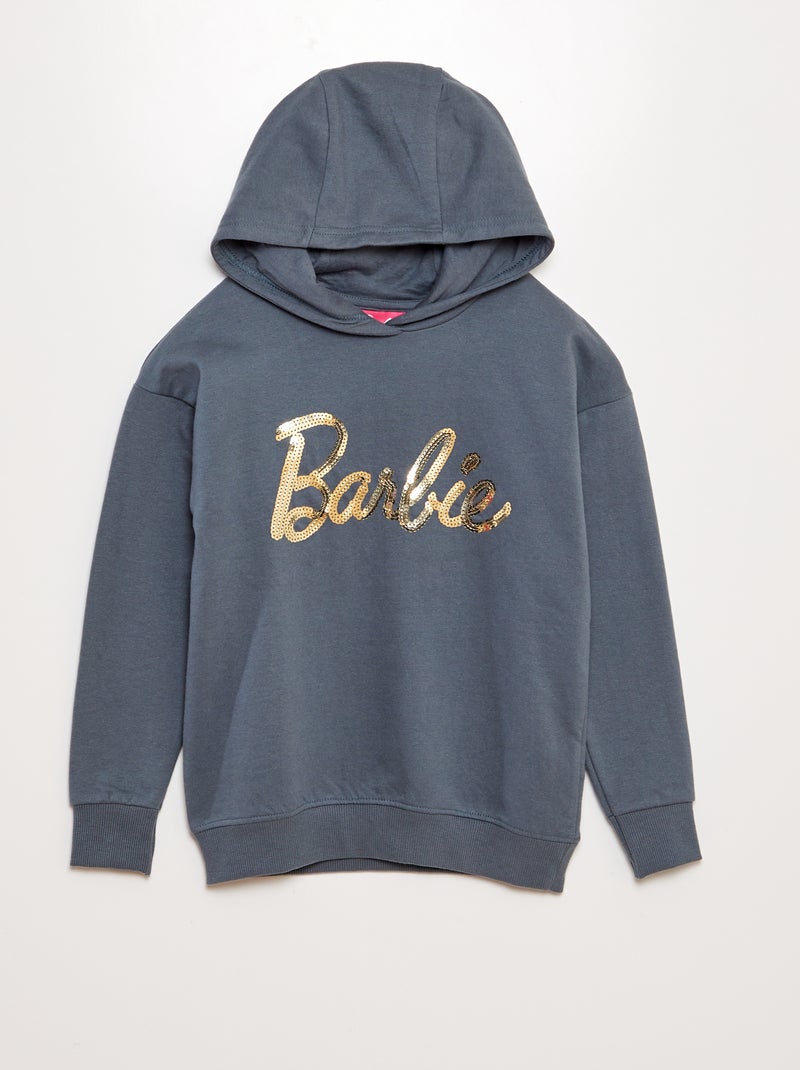 Sweatshirt em moletão 'Barbie' com capuz CINZA - Kiabi