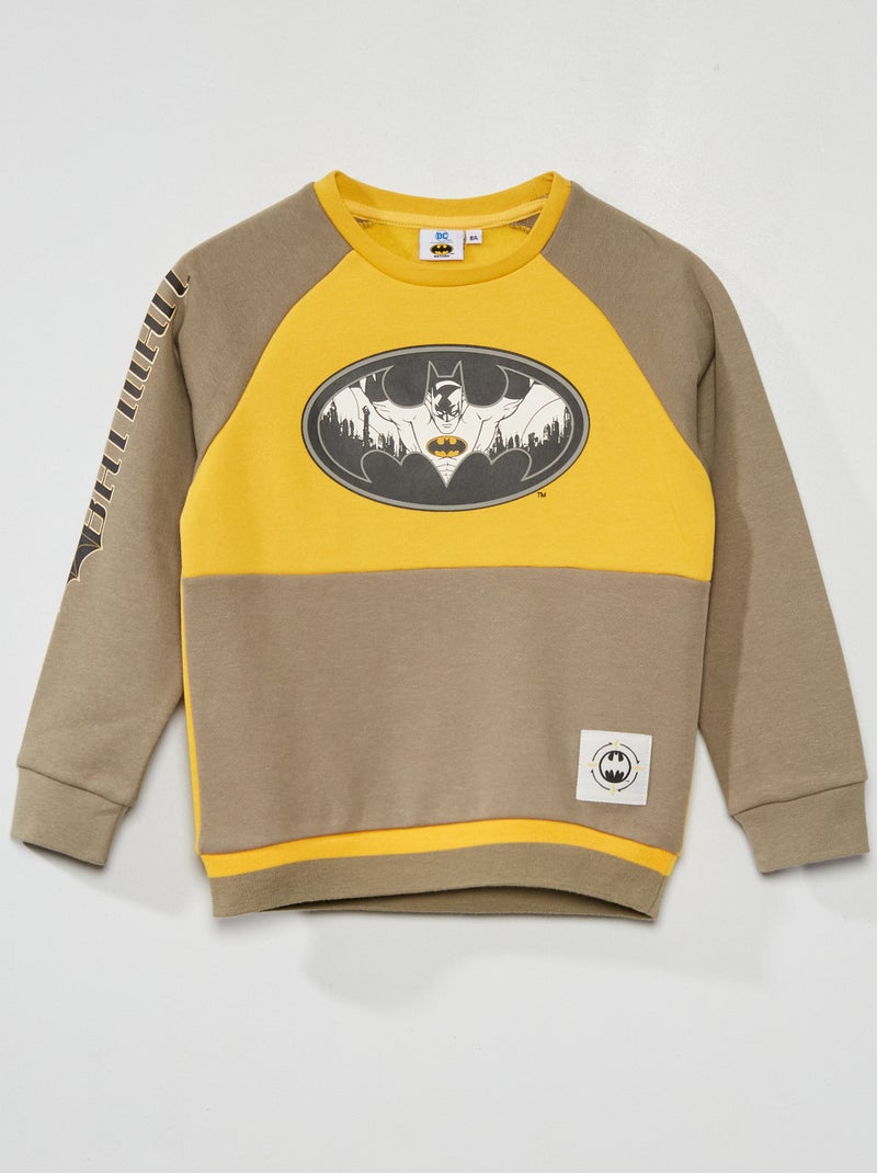 Sweatshirt em moletão 'Batman' Caqui - Kiabi