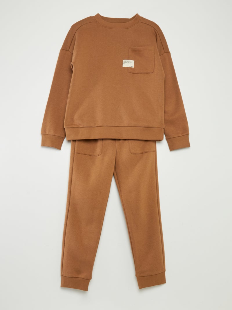 Sweatshirt em moletão BEGE - Kiabi