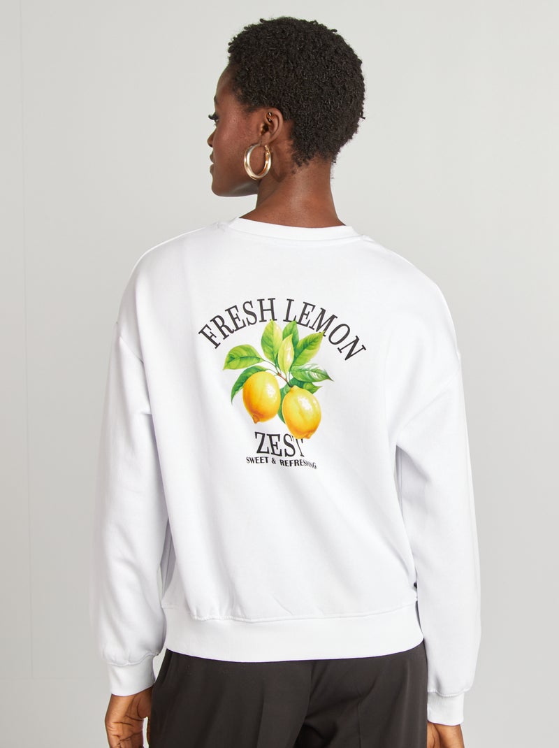 Sweatshirt em moletão BEGE - Kiabi