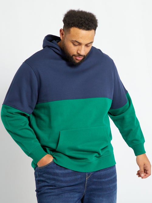 Sweatshirt em moletão bicolor - Kiabi