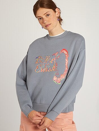 Sweatshirt em moletão 'Billie Eilish' - Kiabi
