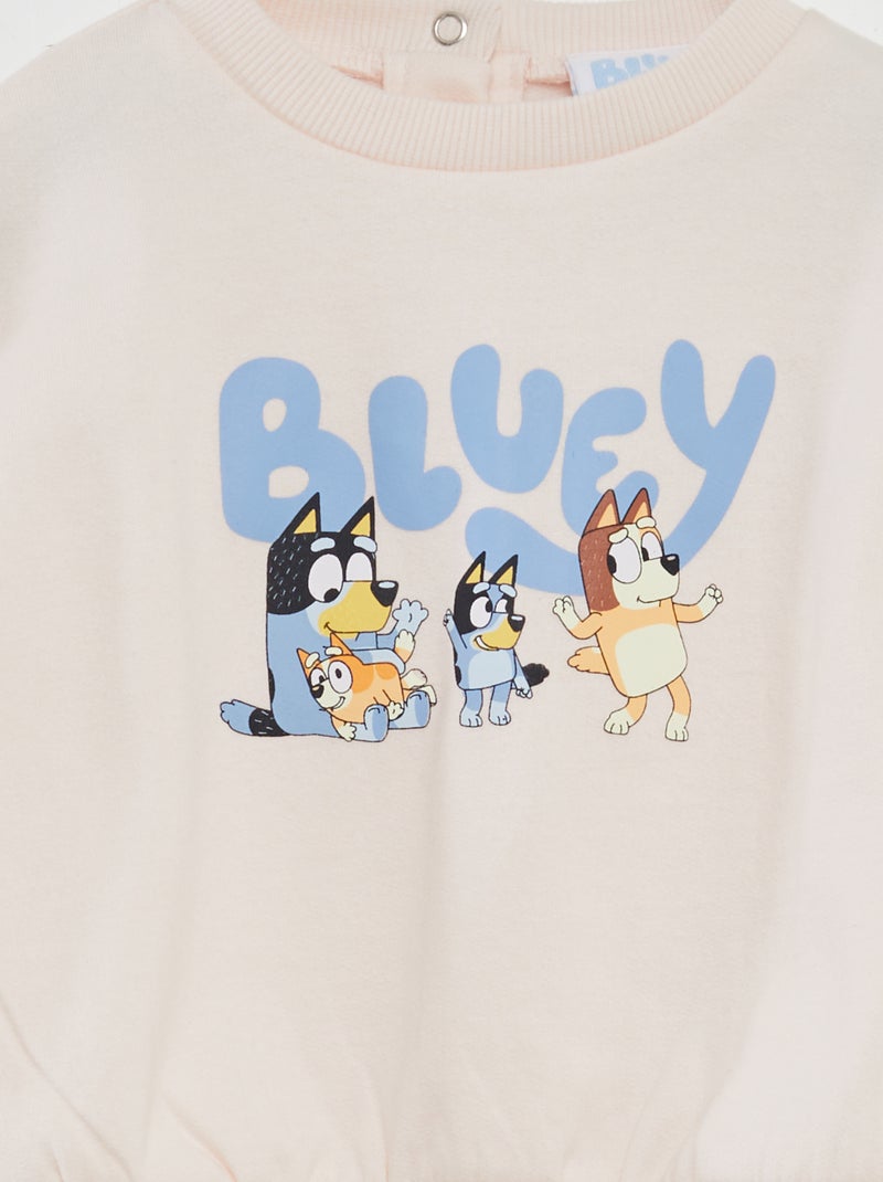 Sweatshirt em moletão 'Bluey' Rosa - Kiabi