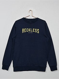 Sweatshirt em moletão bordada - Kiabi