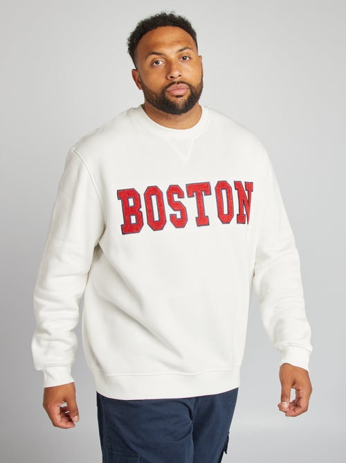 Sweatshirt em moletão 'Boston' - Kiabi