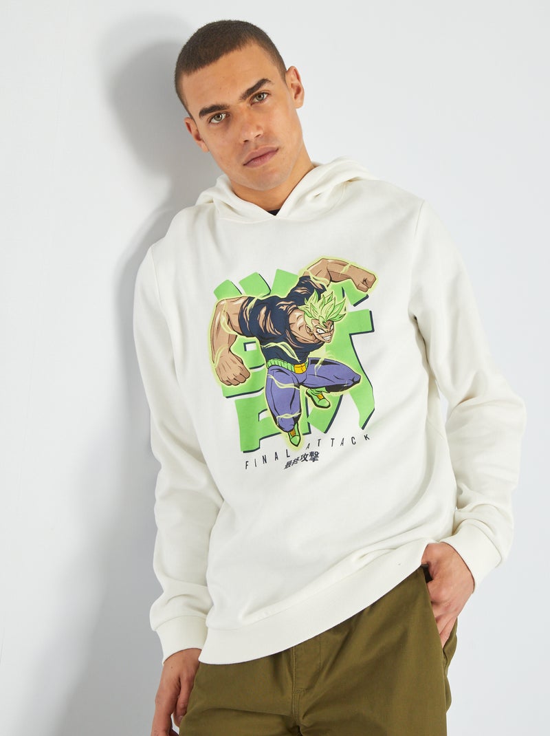 Sweatshirt em moletão BRANCO - Kiabi