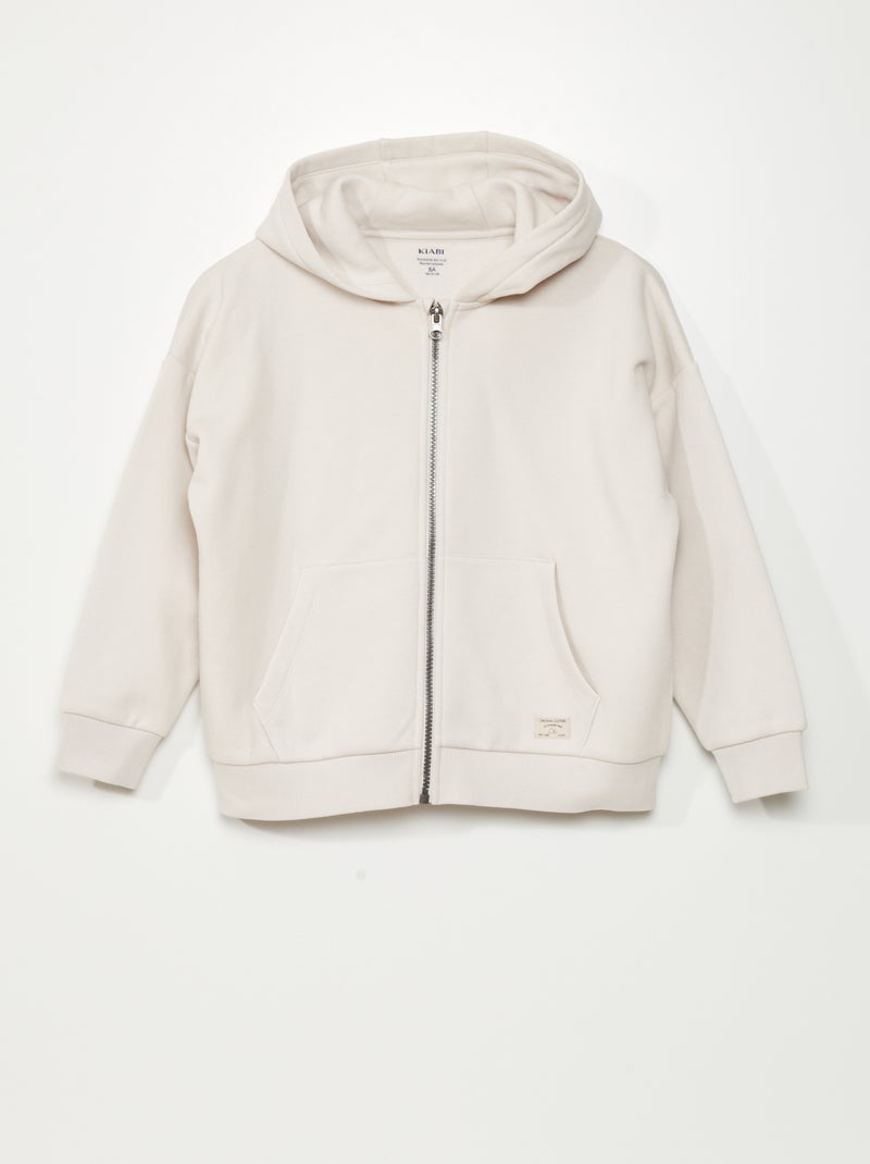 Sweatshirt em moletão BRANCO - Kiabi