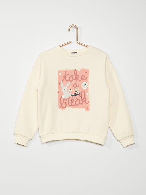 Sweatshirt em moletão - Kiabi