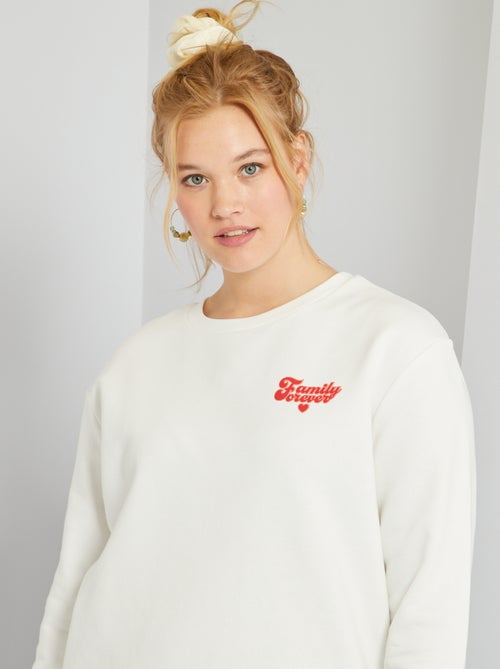 Sweatshirt em moletão - Kiabi