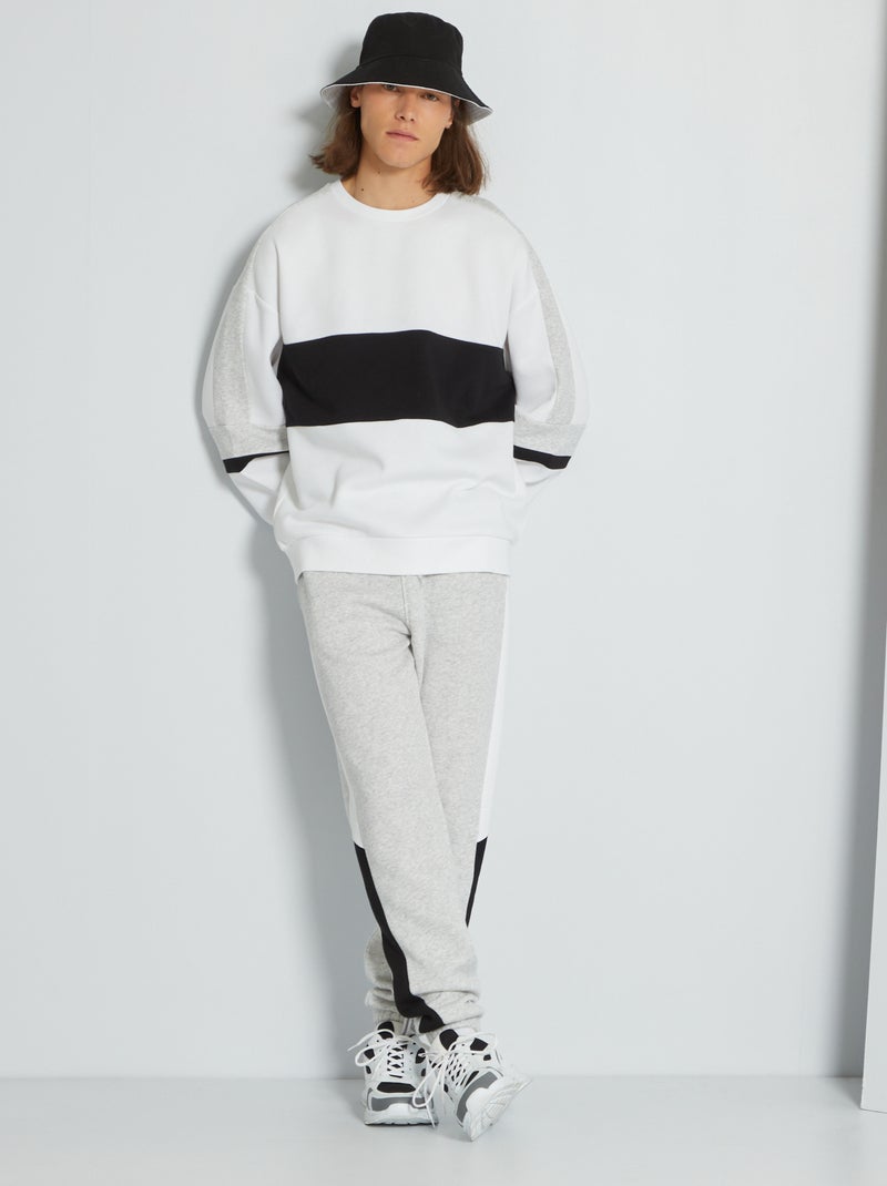 Sweatshirt em moletão Branco - Kiabi