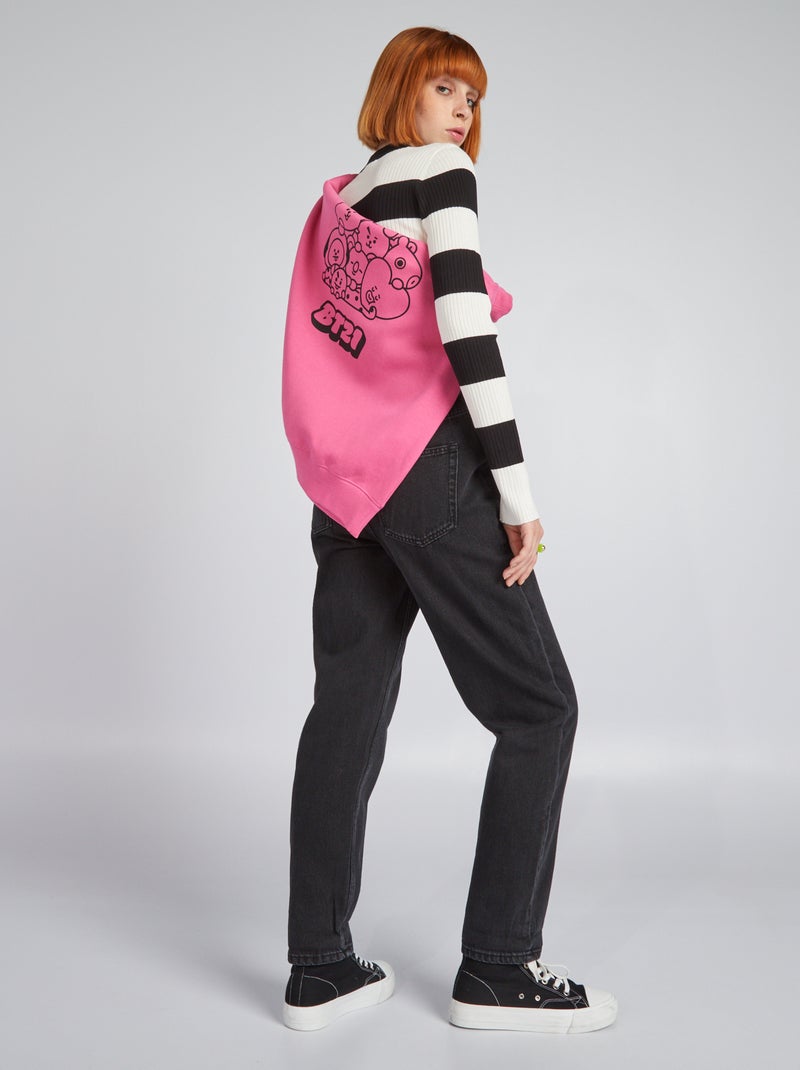 Sweatshirt em moletão 'BT21' ROSA - Kiabi