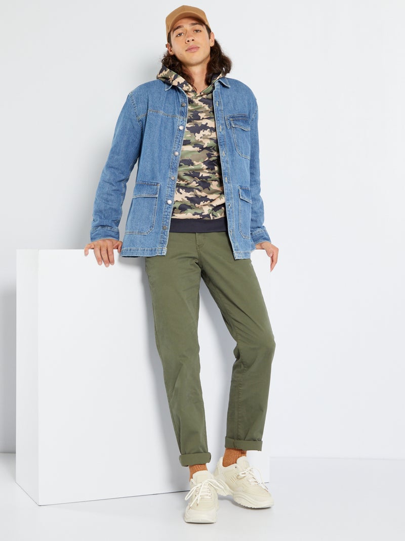 Sweatshirt em moletão camuflagem CAQUI - Kiabi
