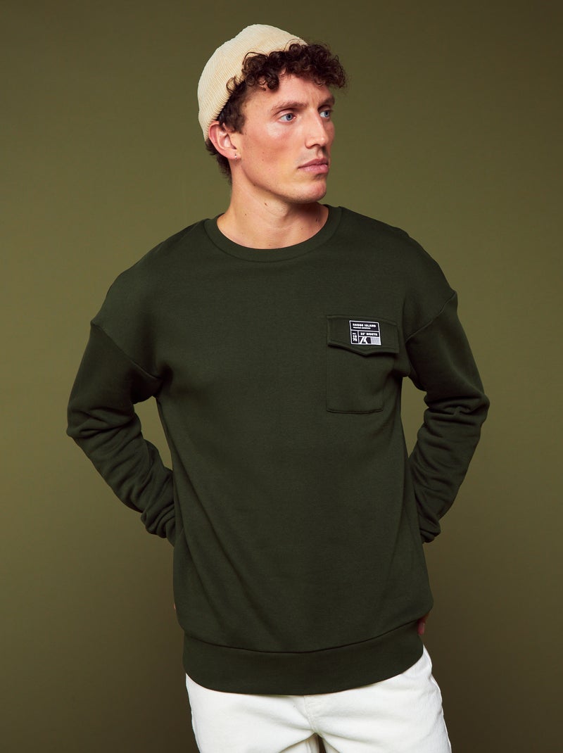 Sweatshirt em moletão CAQUI - Kiabi