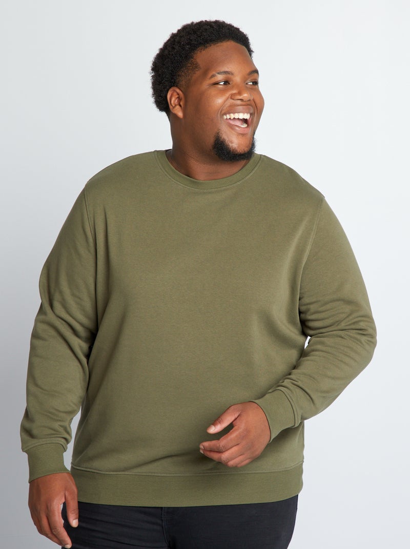 Sweatshirt em moletão CAQUI - Kiabi