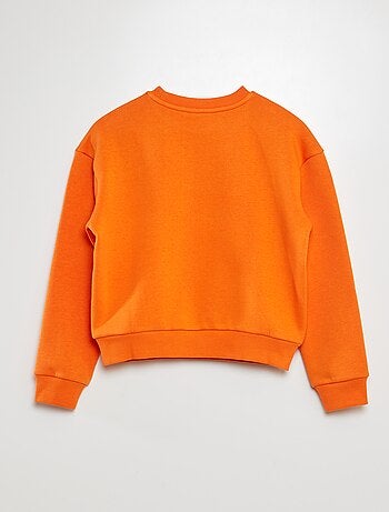 Sweatshirt em moletão cardado com estampado