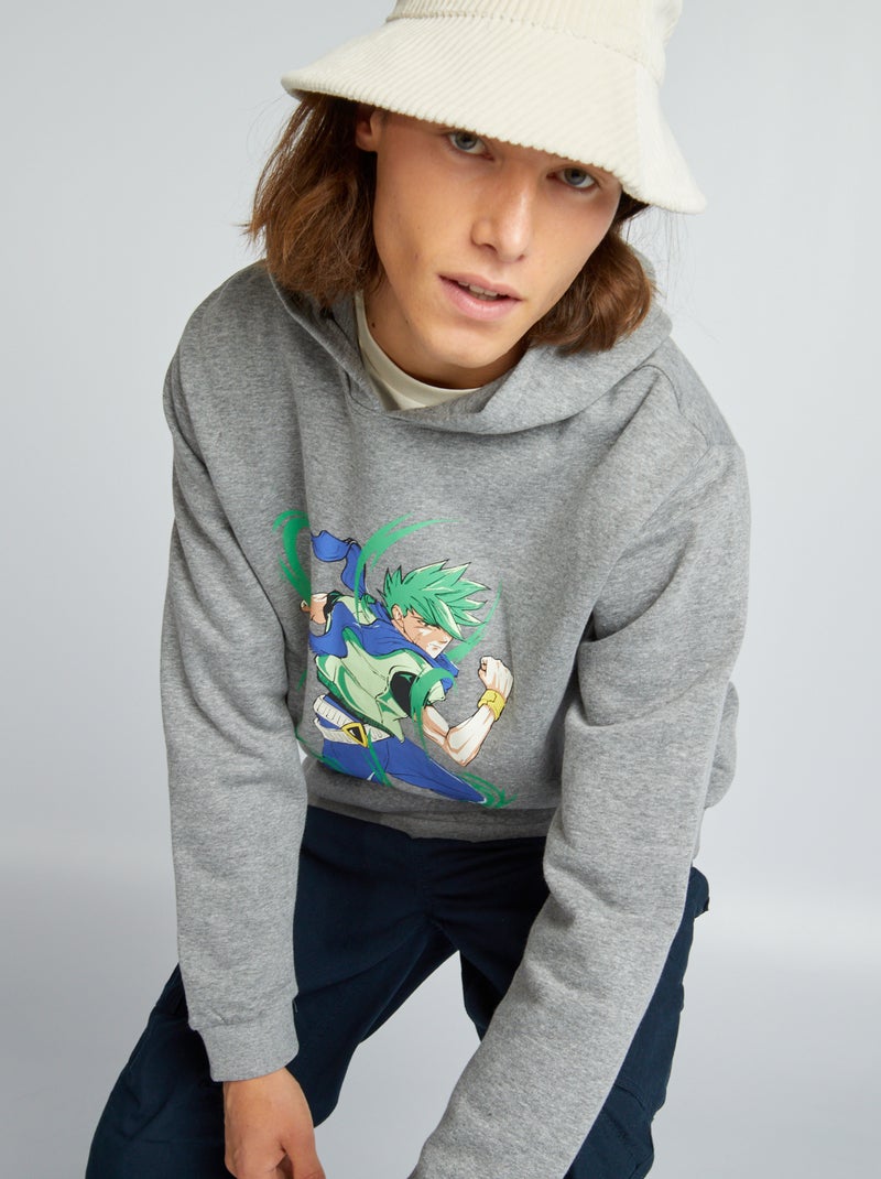 Sweatshirt em moletão CINZA - Kiabi