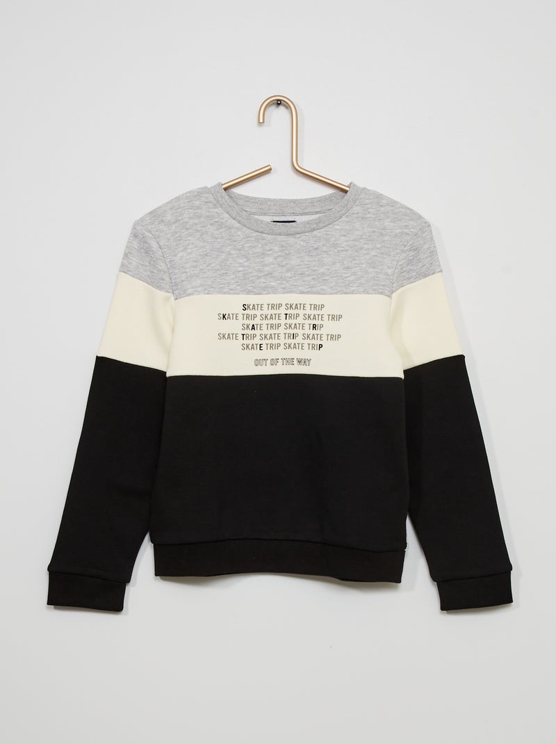 Sweatshirt em moletão CINZA - Kiabi