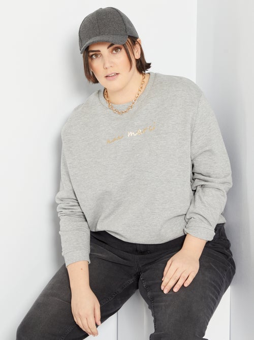 Sweatshirt em moletão - Kiabi