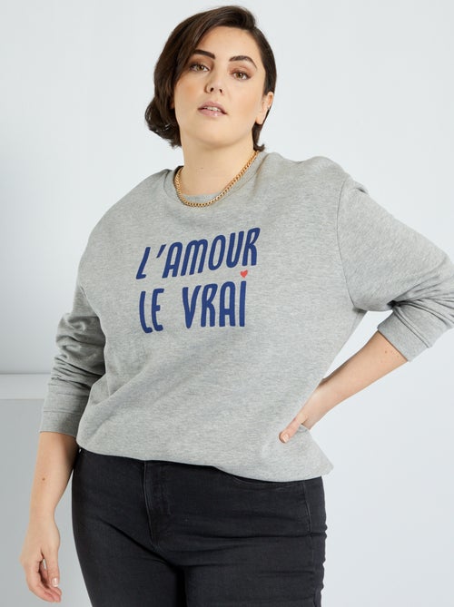 Sweatshirt em moletão - Kiabi