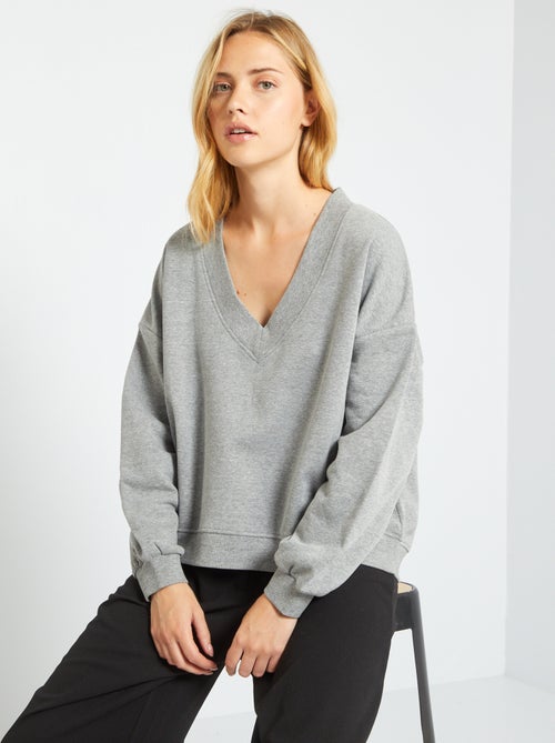 Sweatshirt em moletão - Kiabi