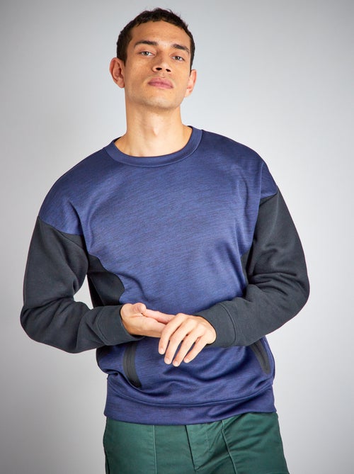 Sweatshirt em moletão color-block - Kiabi
