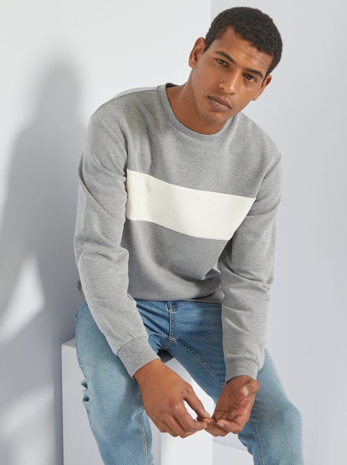 Sweatshirt em moletão color-block - Kiabi