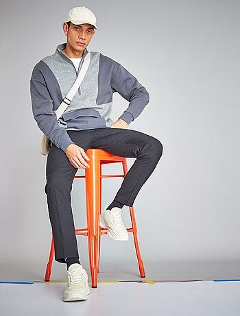 Sweatshirt em moletão color-block - Kiabi