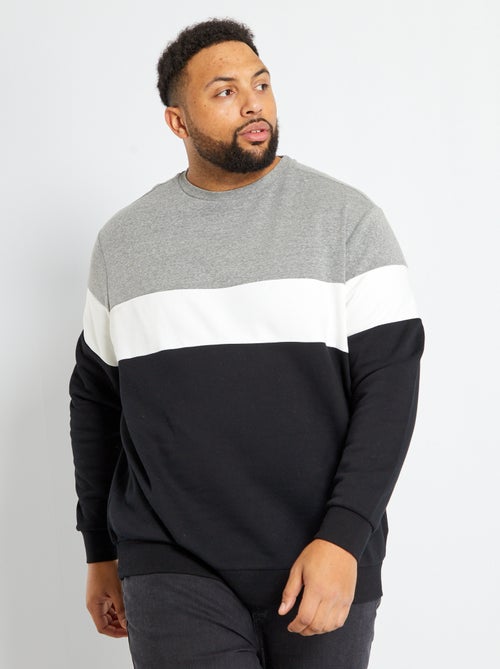 Sweatshirt em moletão color-block - Kiabi