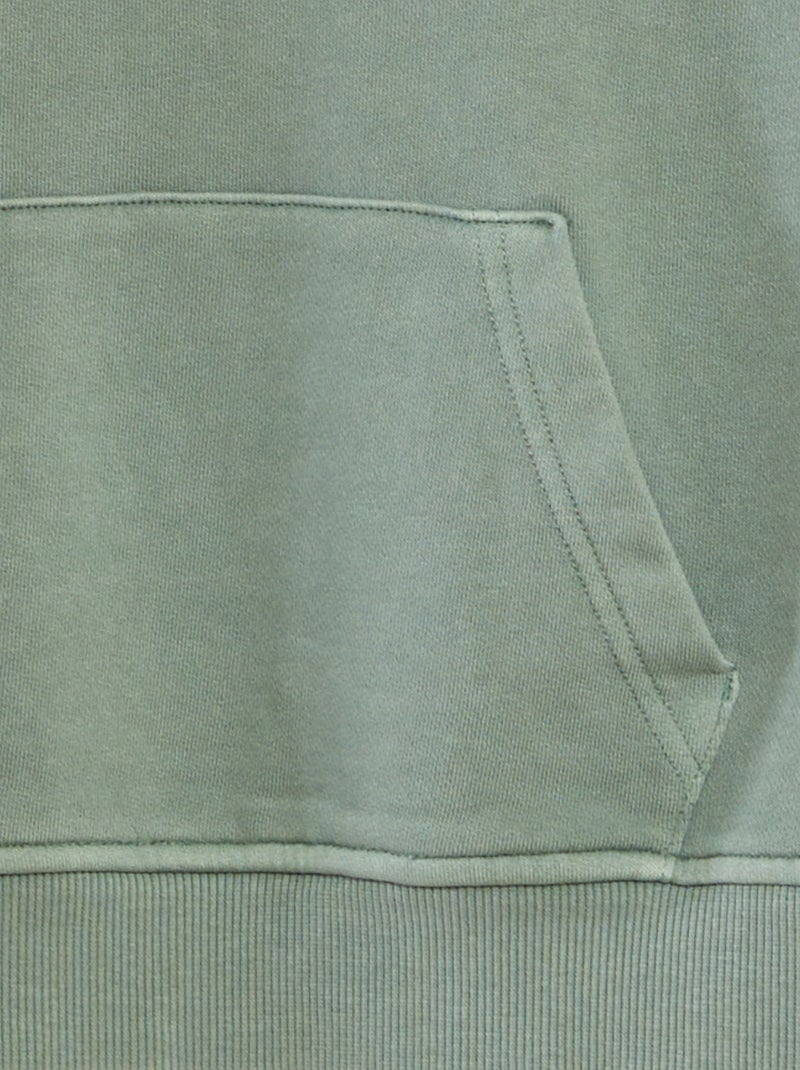 Sweatshirt em moletão com bolso canguru VERDE - Kiabi