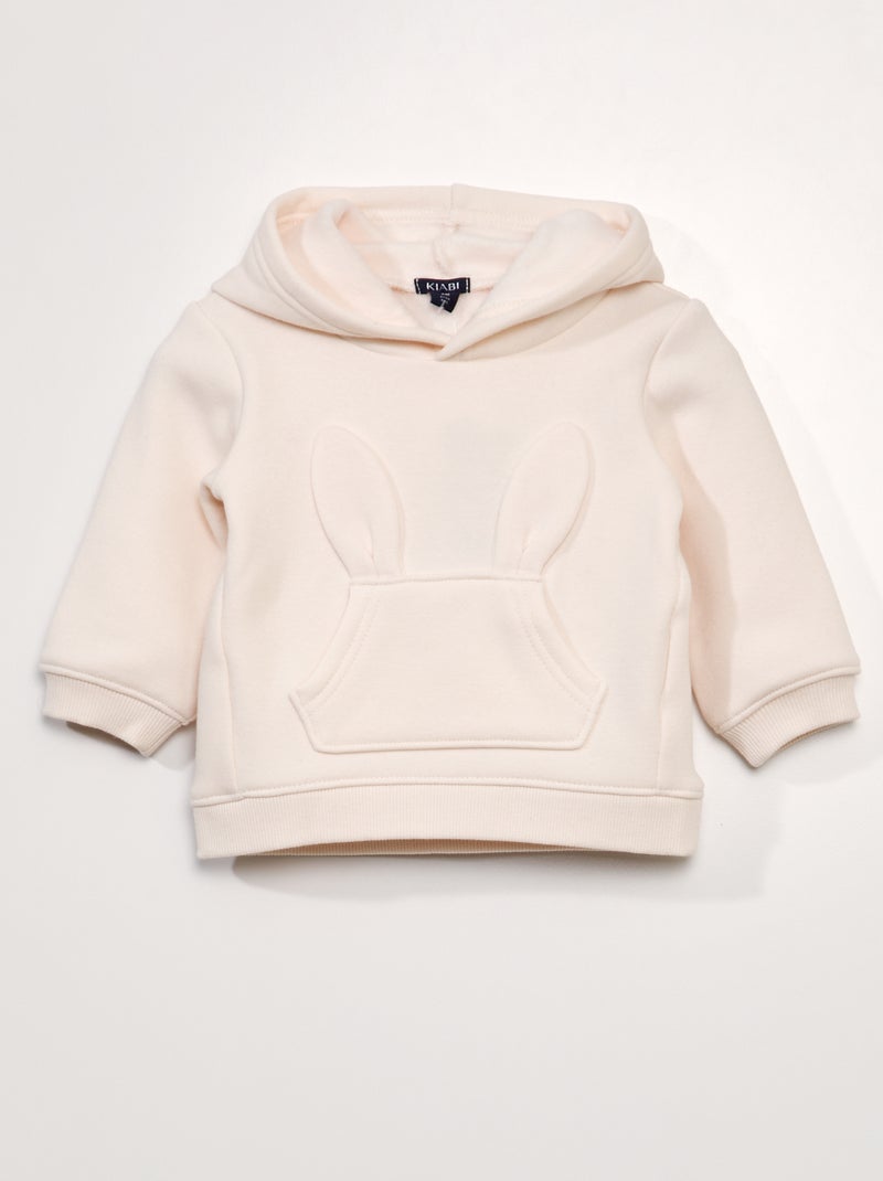 Sweatshirt em moletão com bolso de fantasia - Sempre + calor ROSA - Kiabi