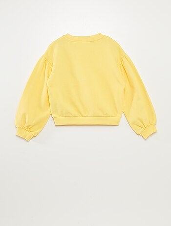 Sweatshirt em moletão com bordado frontal