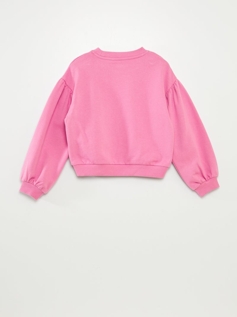 Sweatshirt em moletão com bordado frontal VIOLETA - Kiabi
