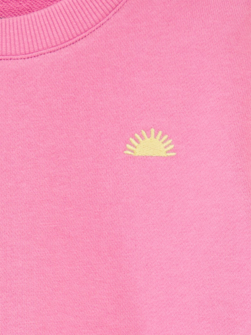 Sweatshirt em moletão com bordado frontal VIOLETA - Kiabi