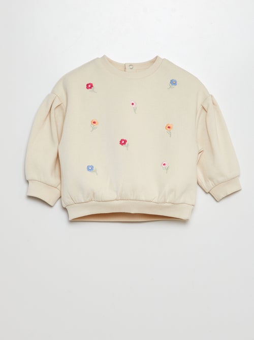 Sweatshirt em moletão com bordados de fantasia à frente - Kiabi