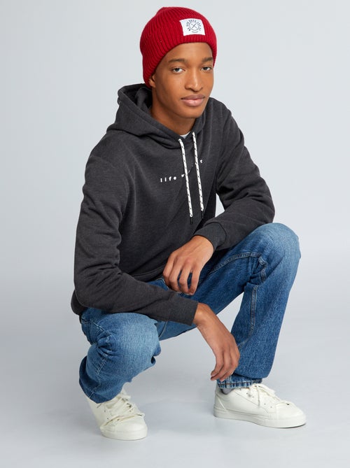 Sweatshirt em moletão com capuz +1m90 - Kiabi