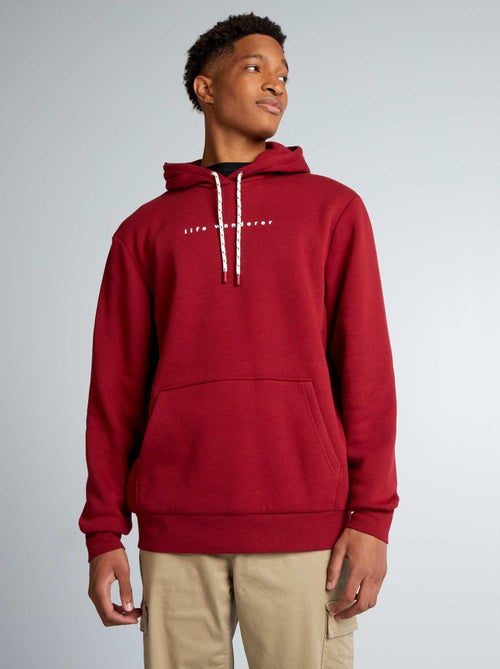 Sweatshirt em moletão com capuz +1m90 - Kiabi