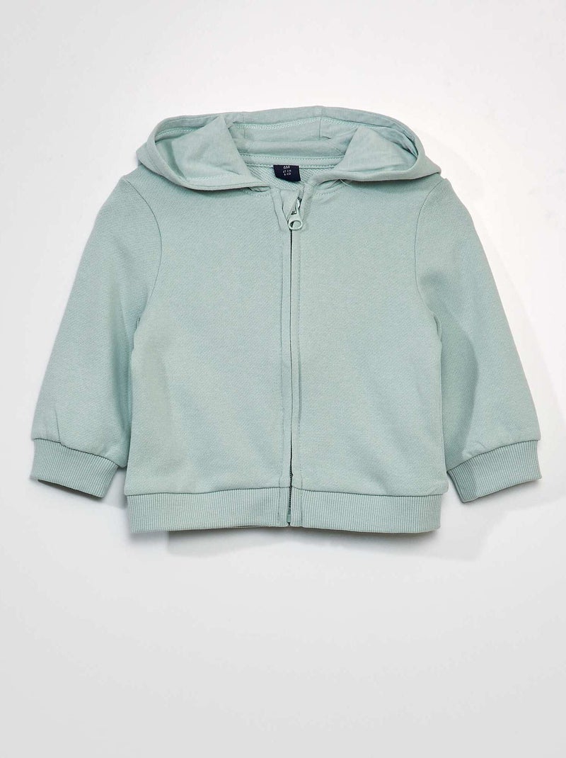 Sweatshirt em moletão com capuz Azul - Kiabi