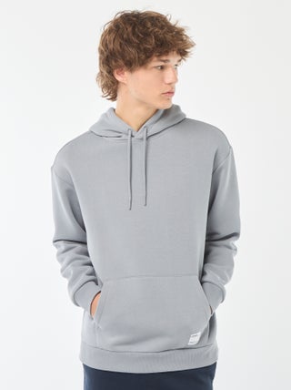 Sweatshirt em moletão com capuz