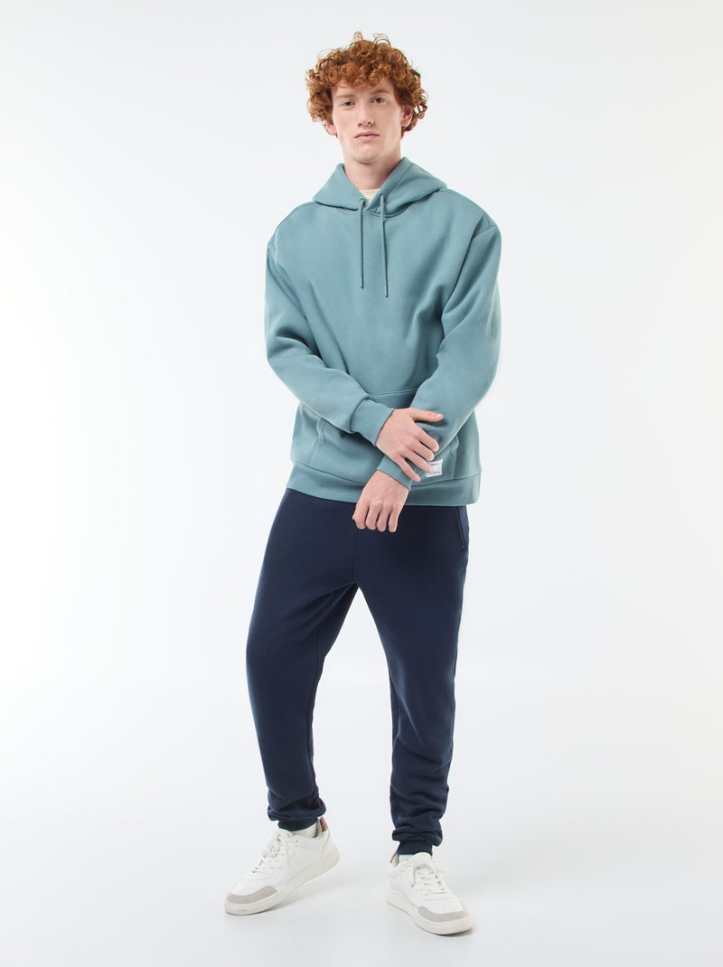 Sweatshirt em moletão com capuz Azul - Kiabi