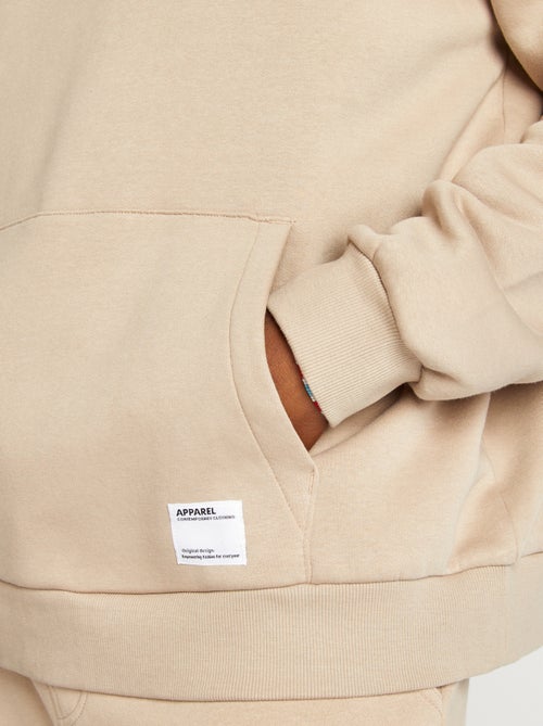 Sweatshirt em moletão com capuz - Kiabi