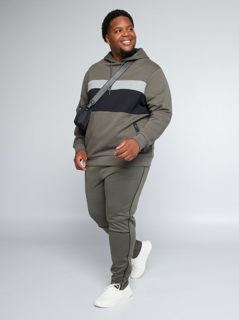Sweatshirt em moletão com capuz CAQUI - Kiabi