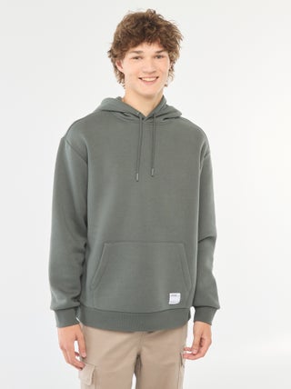 Sweatshirt em moletão com capuz