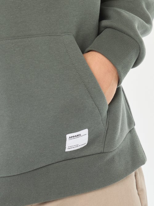 Sweatshirt em moletão com capuz - Kiabi