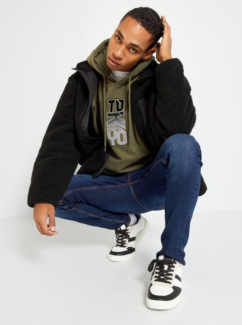 Sweatshirt em moletão com capuz - Kiabi