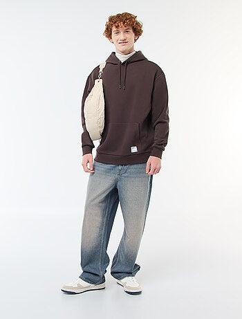 Sweatshirt em moletão com capuz