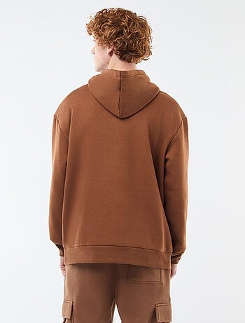 Sweatshirt em moletão com capuz