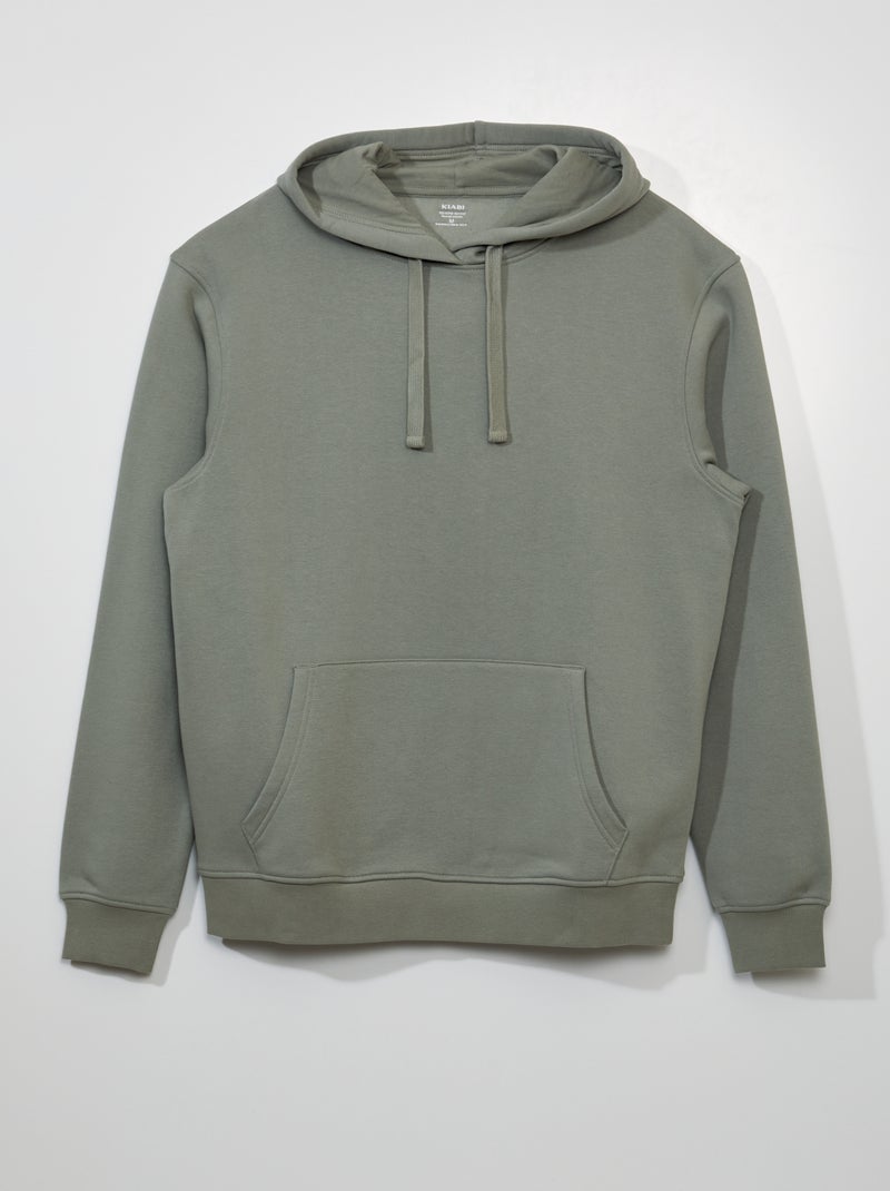 Sweatshirt em moletão com capuz Cinza - Kiabi