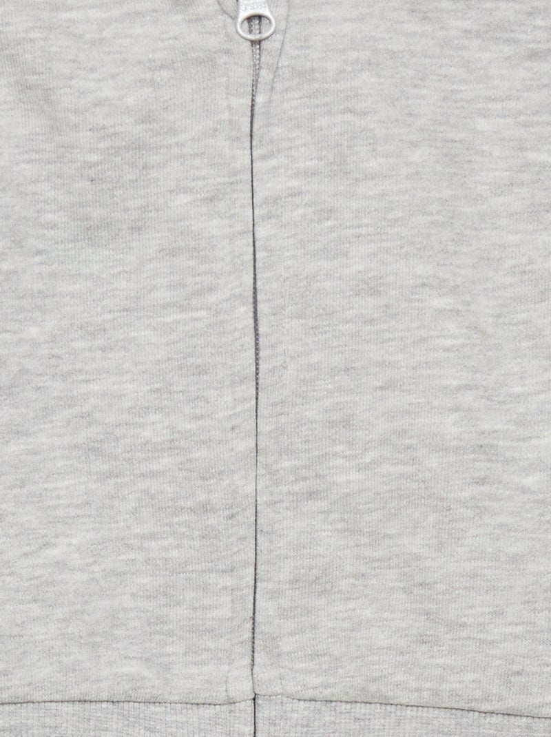 Sweatshirt em moletão com capuz CINZA - Kiabi